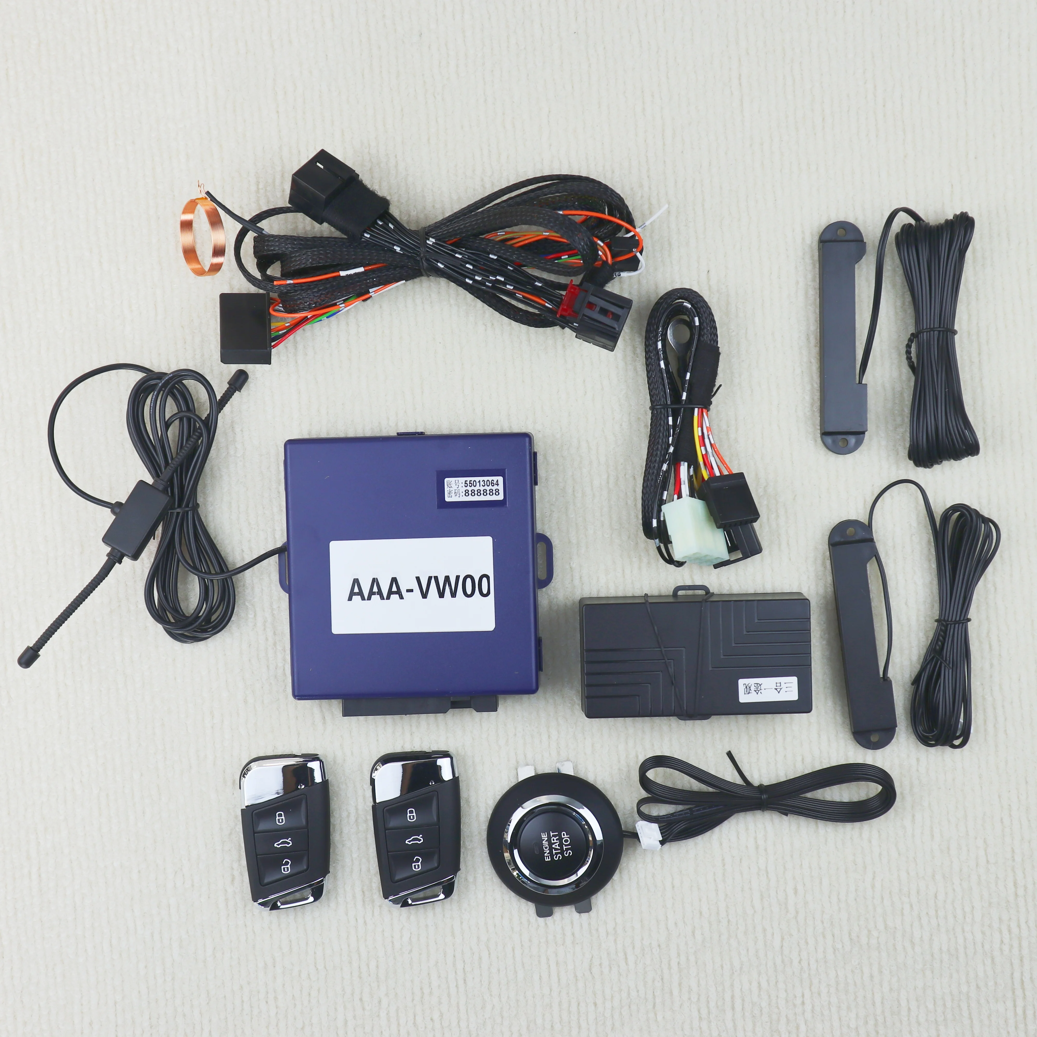

Для Volkswagen VW Sagitar Bora T-ROC T-COROSS Sportsvan Polo Add Push Start Engine Дистанционный ключ Стартер Keyless Go Автомобильные аксессуары