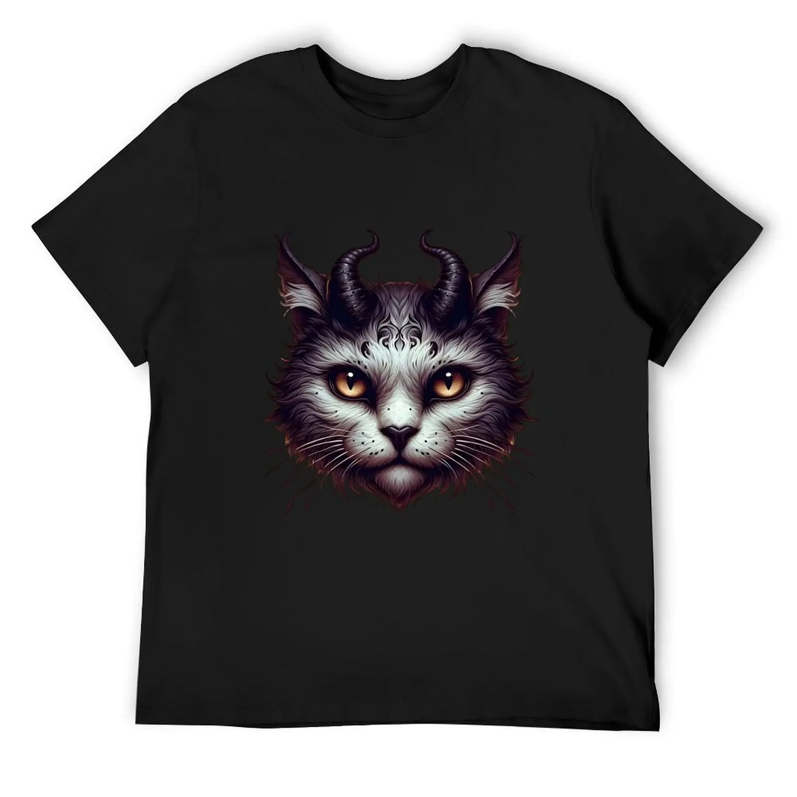 evil cat T-Shirt cheap stuff oversized graphic tee anime t shirts vintage anime shirt t shirt men