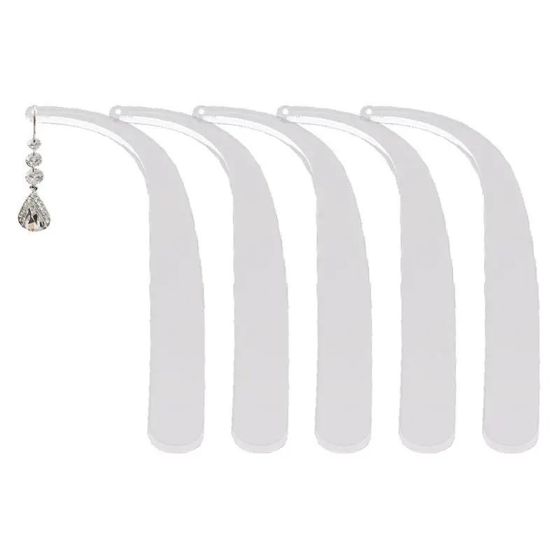 Ear Piercing Try On Stick 5Pcs Acrylic Earring Displaying Try On Sticks Transparent Ear Stud Hoop Earring Displaying Try On