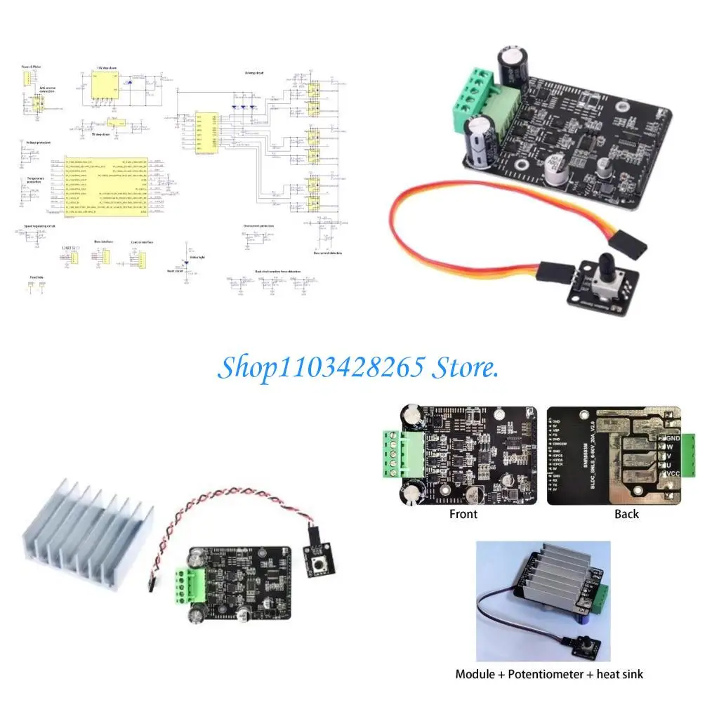 

Powerful Brushless Speed Controller 1600W PWM Motor Driver Support 6-60V Voltages Ranges For Efficient Motor Control G2TE