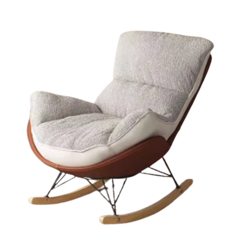 Normal Adults Support Chair Armrest Cheap Relax Lazy Nordic Recliner Chairs Rocking Puffs Single Woonkamer Stoelen Furniture