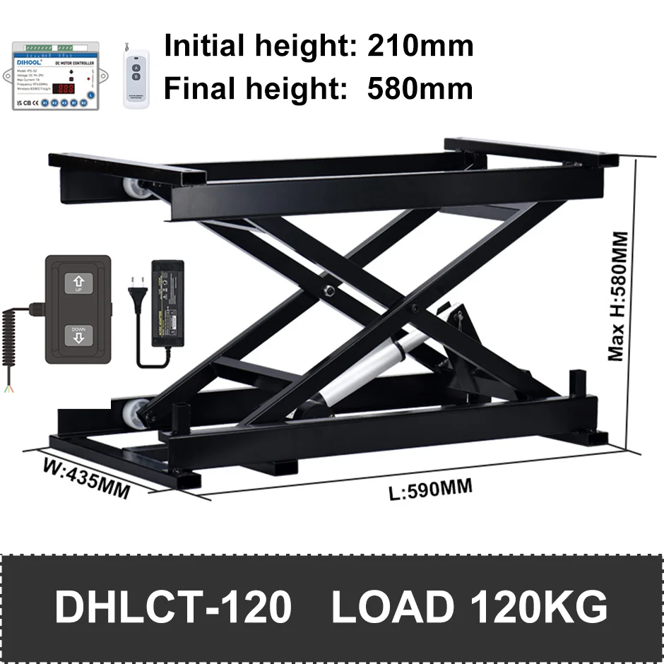 Electric Lift Table Stand Platform with Foot Switch 60 /120/150kg Load Tea Coffee Table Lift WIFI Remote Control Motor Drive