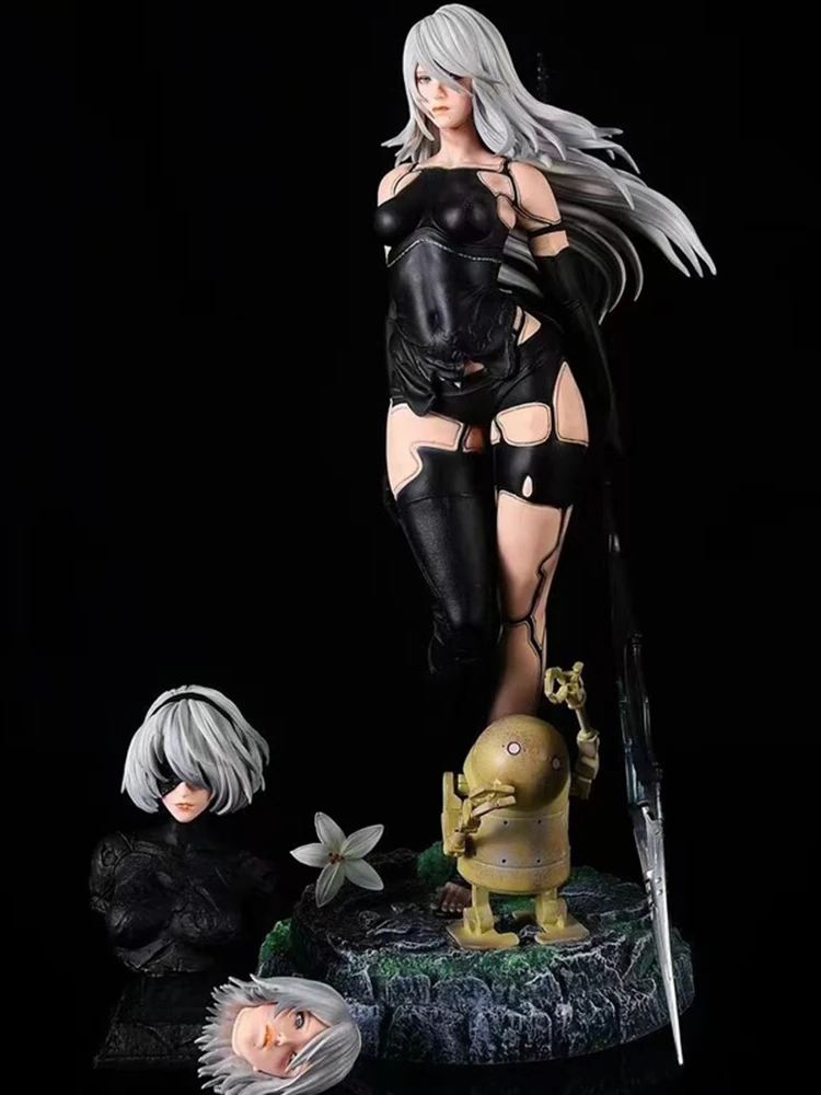 Op voorraad 48cm Gk 2a 2b Pod 042 Yorha No. 2 Type B Drie Hoofden Anime Figuren PVC Actiefiguur Speelgoed Game Collectible Model Pop - afbeelding 2