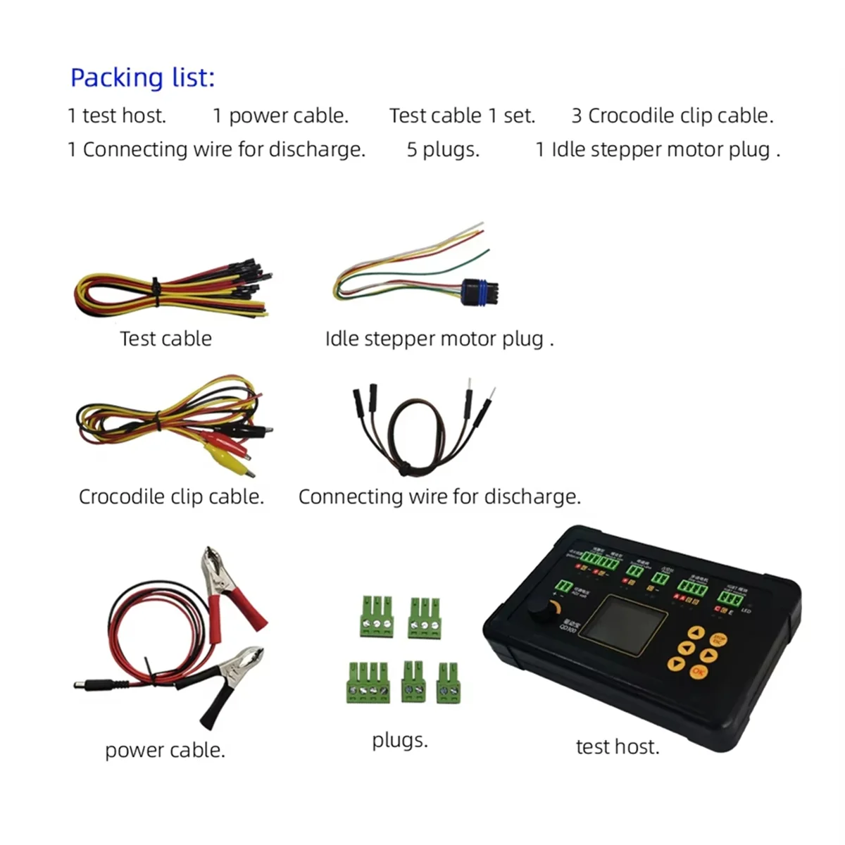T88C QD300 Automobile Ignition Coil Tester IGBT Idle Stepper Motor Solenoid Valve Injector PWM Actuator Fault Detector