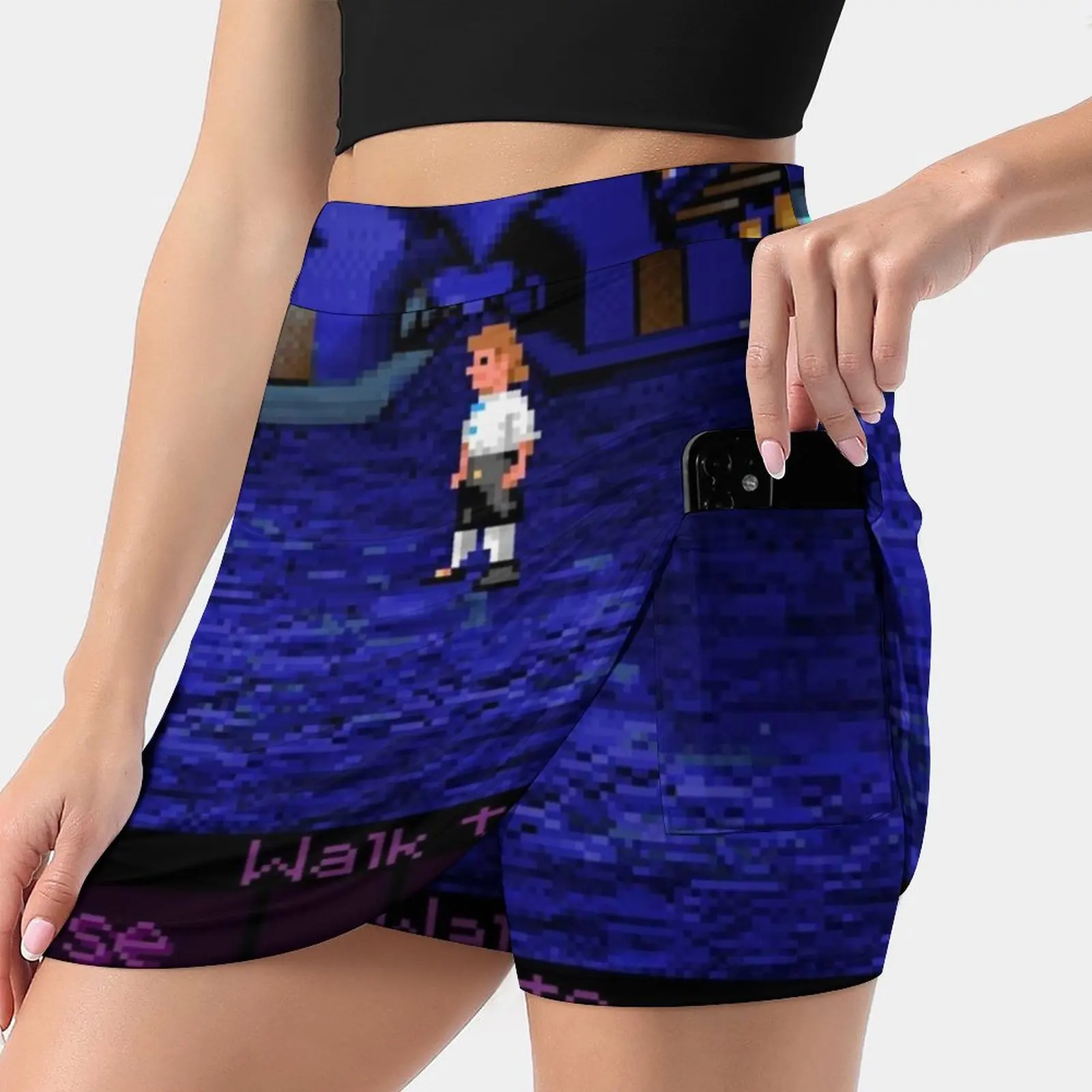 Melee Island Streets ( Monkey Island 1 ) Women's skirt Aesthetic skirts New Fashion Short Skirts Melee Island Melee Map Monkey