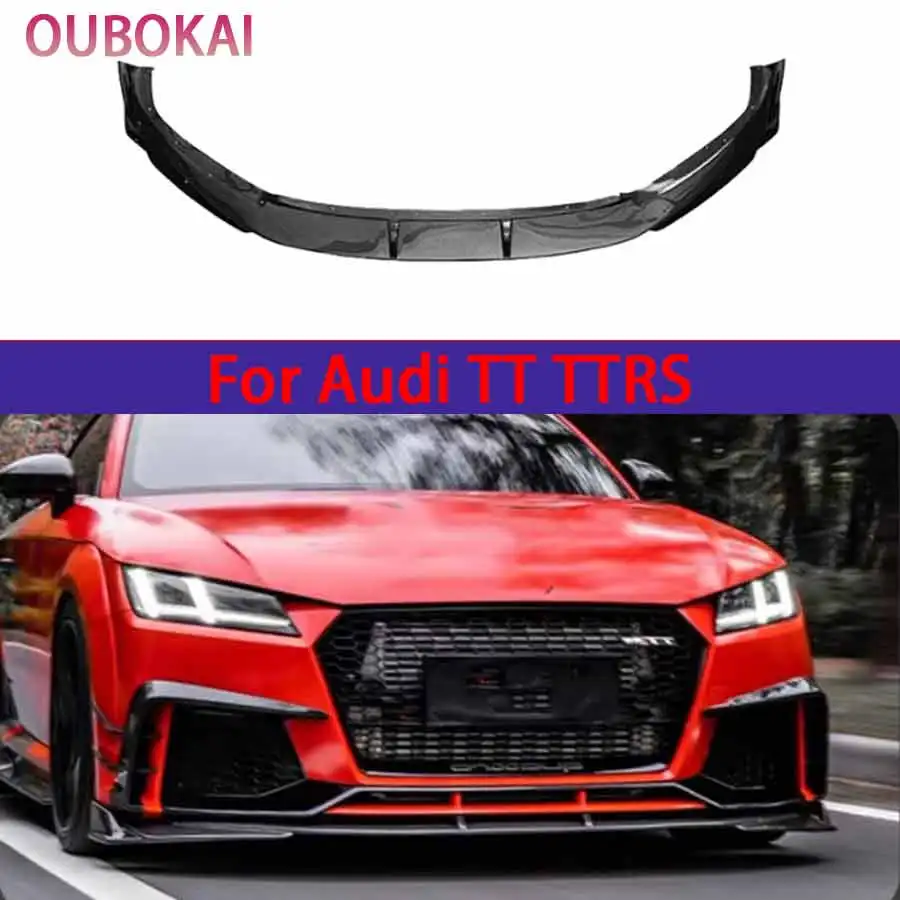 

For Audi TT TTRS Y style Carbon Fiber Front lip Car Front Bumper Diverter Spoiler Diffuser chin body kit