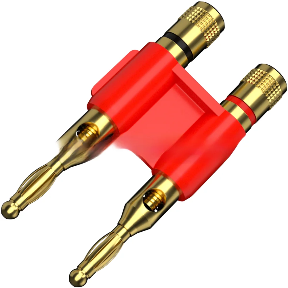 4mm Dual Row Lantern Banana Connector With 4mm Jack And Gold Plated Contacts For Repeated Insertion In Teaching Laboratories