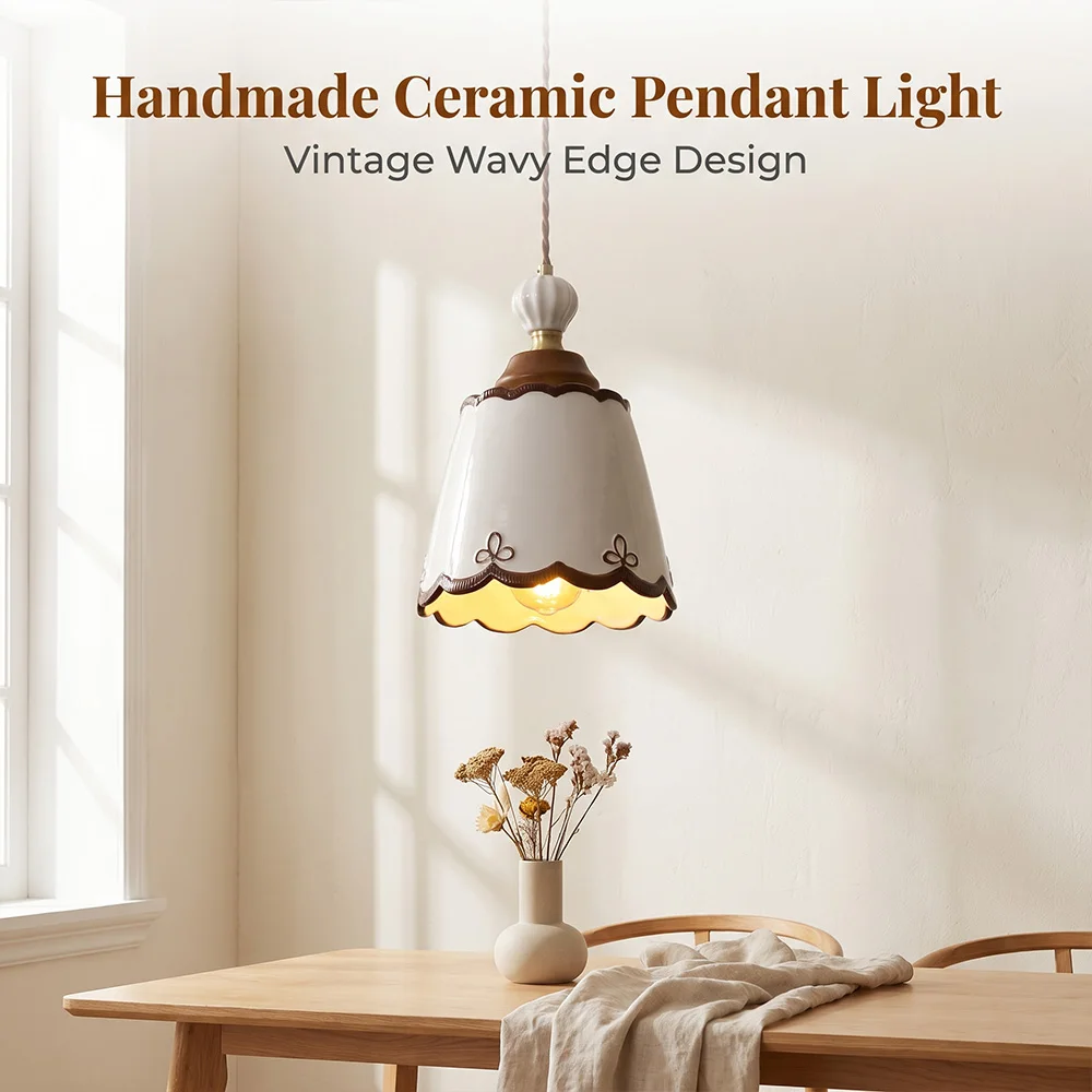 Retro Hand-Painted Ceramic Chandelier, Antique French Restaurant Bedside, Entrance Hall, Guesthouse, Japanese Tea Room Chandelie view 4