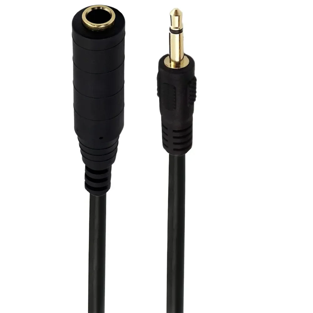 Cable 6.35mm Female Jack to 3.5mm Mono Male Socket Headphone Extension Mono Channel Cable 0.3m