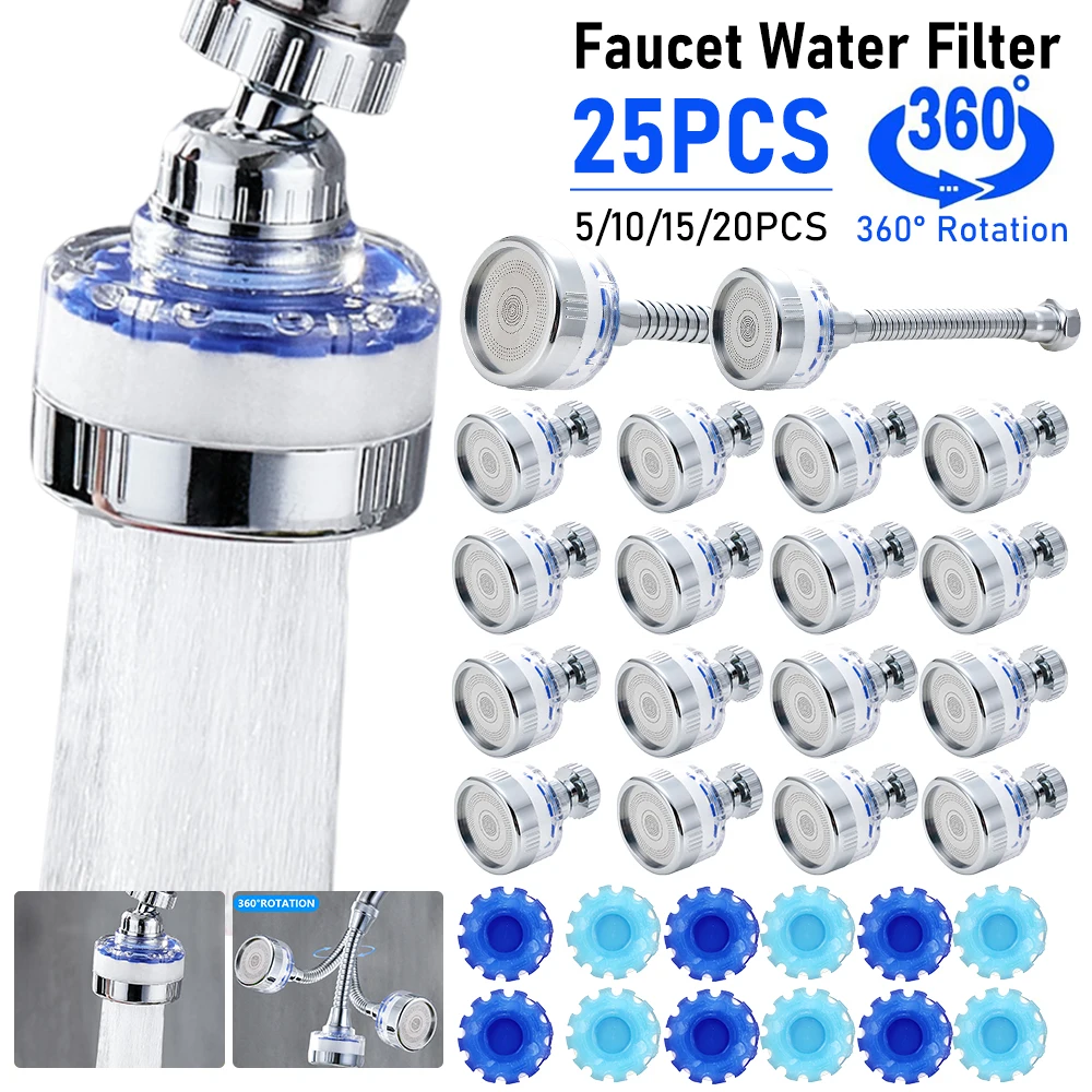 Kitchen Faucet Water Filter For Bathroom Shower Kitchen 360° Tap Water Purifier Water Purification Remove Heavy Metal Impurity