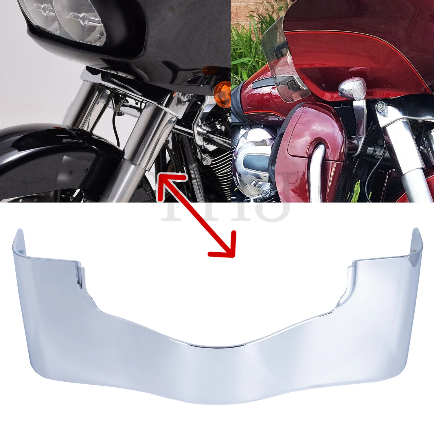 

Юбка с отделкой внешнего обтекателя мотоцикла для Harley Touring CVO Road Glide Special FLTRXS Ultra FLTRU 2015-2021 Chrome