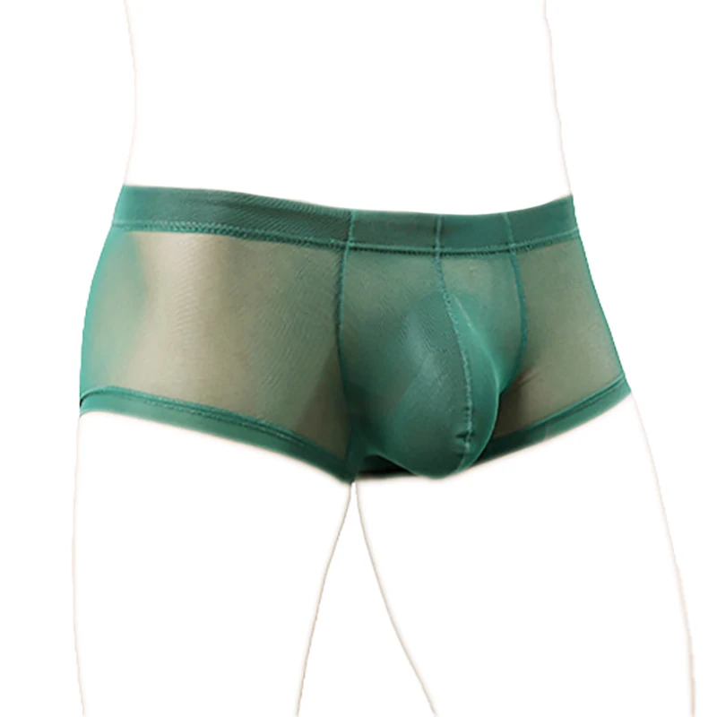 

прозрачные мужские трусы Mens Underwear Transparent Mesh Boxer Bule Pouch Male Panties See Through Sexy Lingerie Short Masculino
