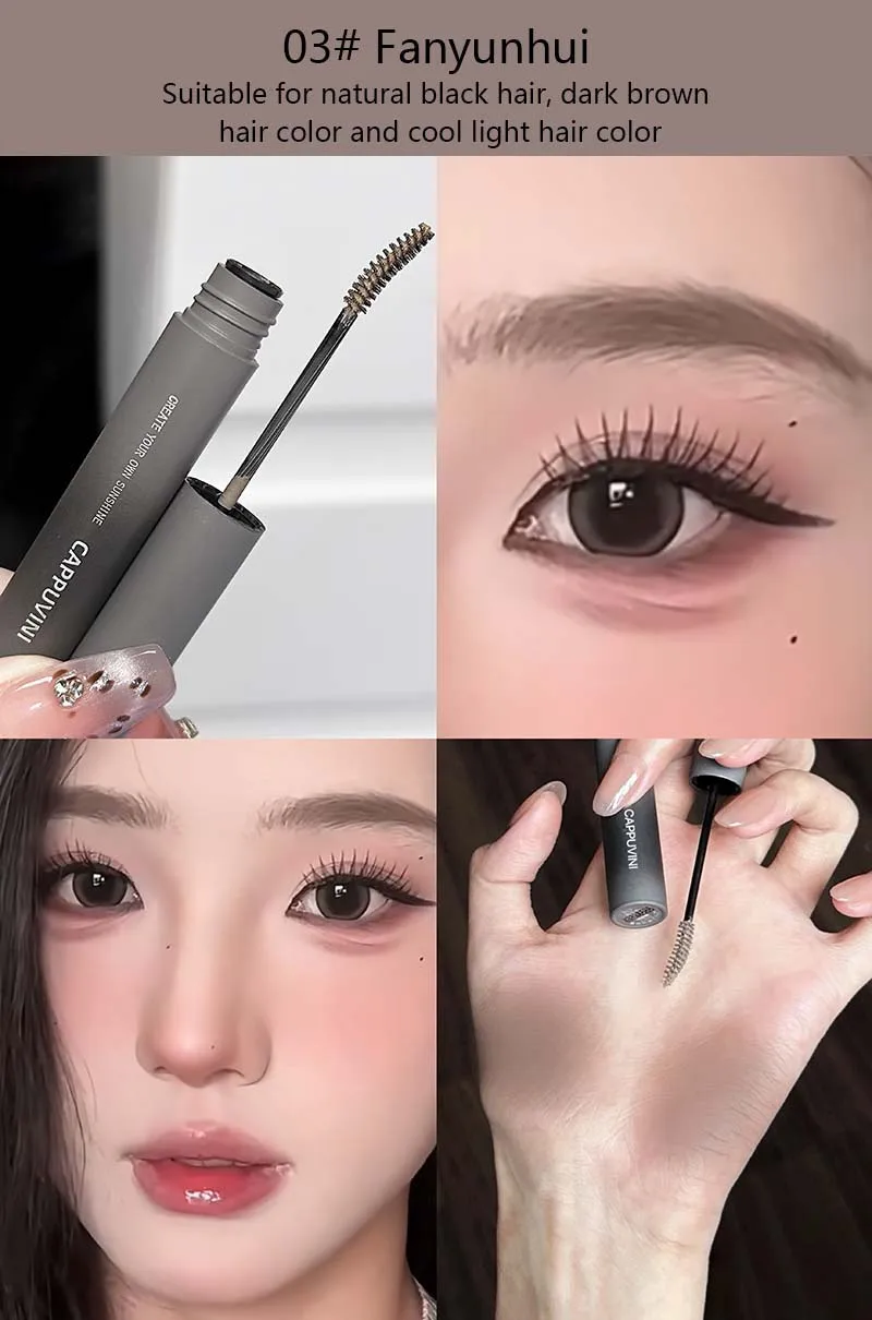 3D Augenbrauen-Färbecreme Langanhaltende Rosa-Braune Farbe Augenbrauen-Mascara Schweißfeste Wild Brow Enhancer Creme Make-up Kosmetik – Detail 8