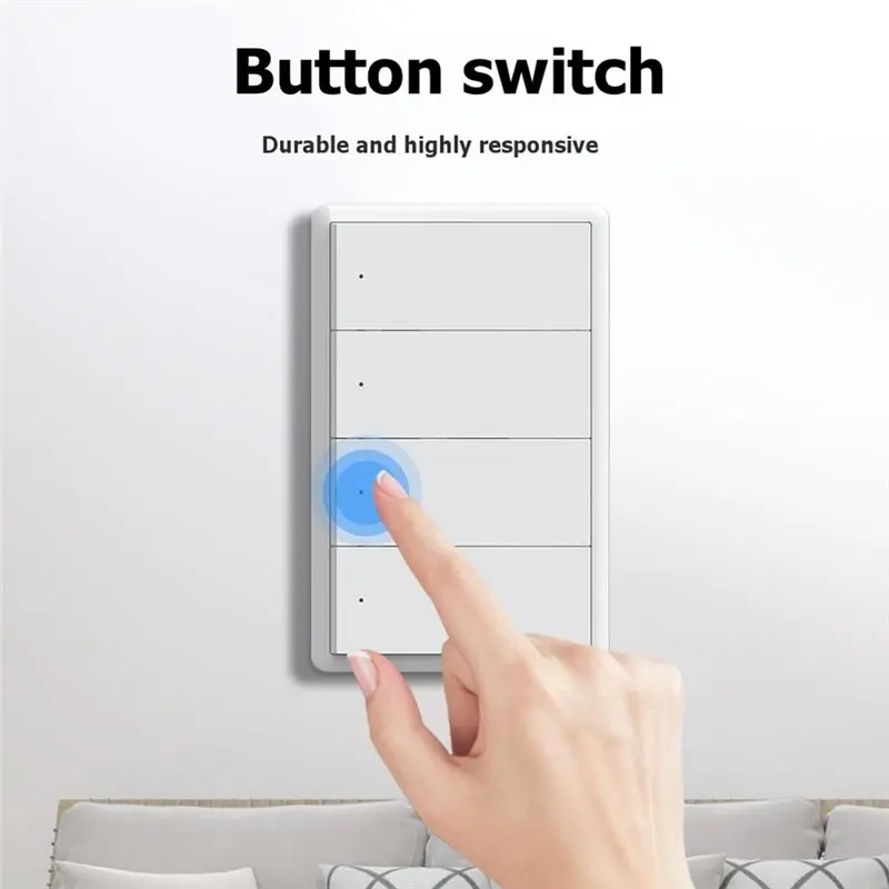 ABGE-Voice Controlled Wifi For Smart Light Switch By Tuya Works For Google Home Alexa For Smart Life Homekit Support A
