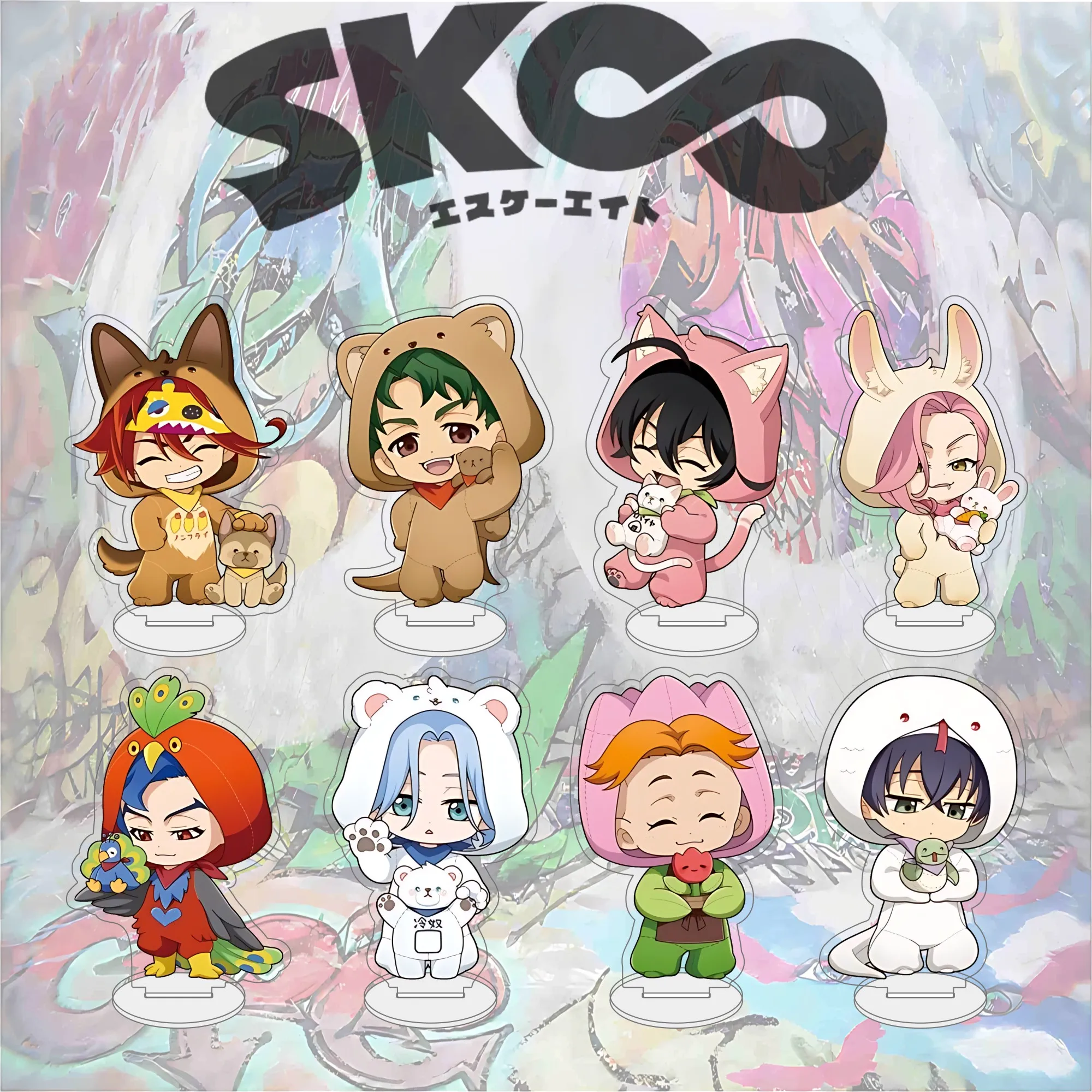 Anime SK8 the Infinity,10cm Acrylic Stand,Acrylic Keychain,Q version,Cartoon Product,Fans Collection,Ornament as gifts