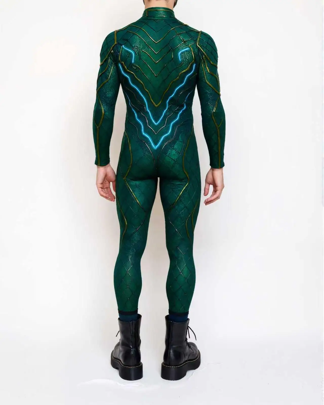 Herren Rüstungs-Muskelanzug, Karneval, Mechanischer Bodysuit, Halloween-Party, Bühnenauftritt, Cosplay-Kostüm, Strumpfhose – Detail 19