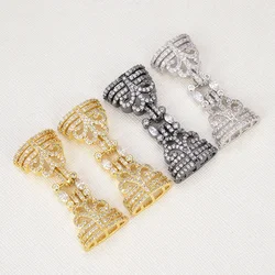 Luxury Retro Style Necklace Chains for Jewelry Making Diy Jewelry Earrings Bracelet Zircon Inlay Metal Tiny Bulk Wholesale