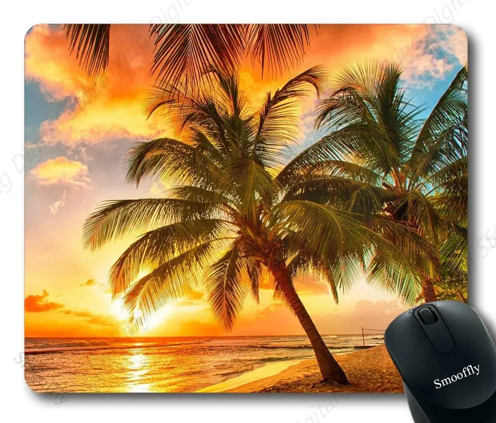 

Paradise Beach Palm Tree Game Mouse Pad Suitable for Laptop and Office Desk Mat 25*30cm