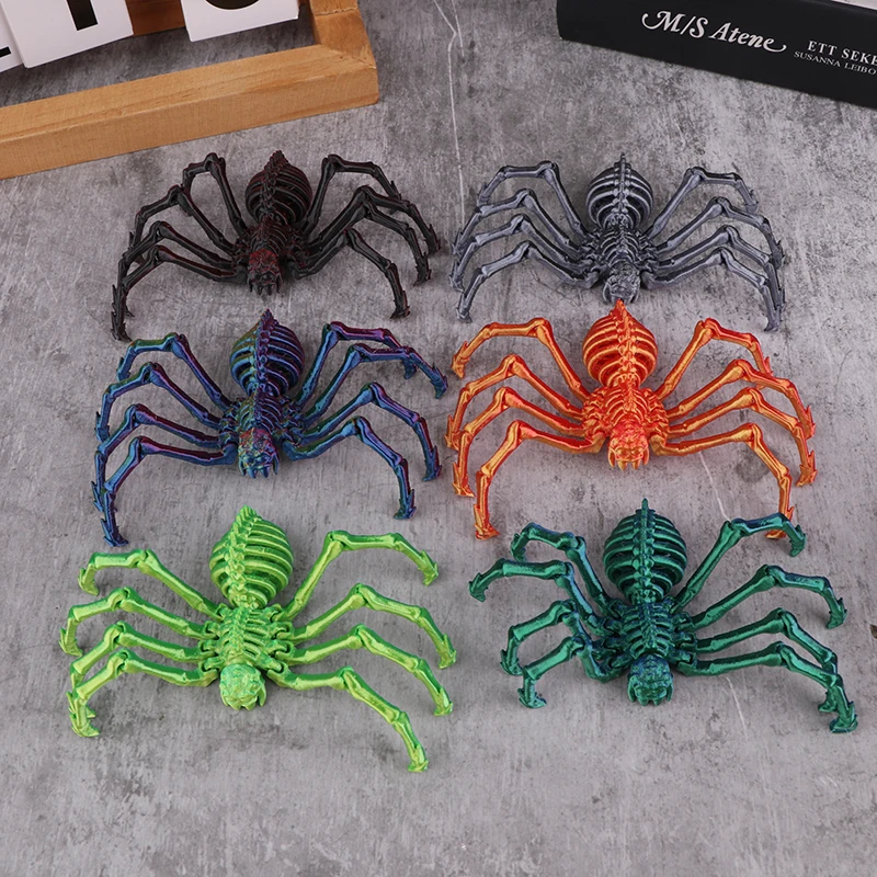 3D Printed Spider Flexible Active Action Figures Home Office Ornament Halloween Party Decorations Boys Gift