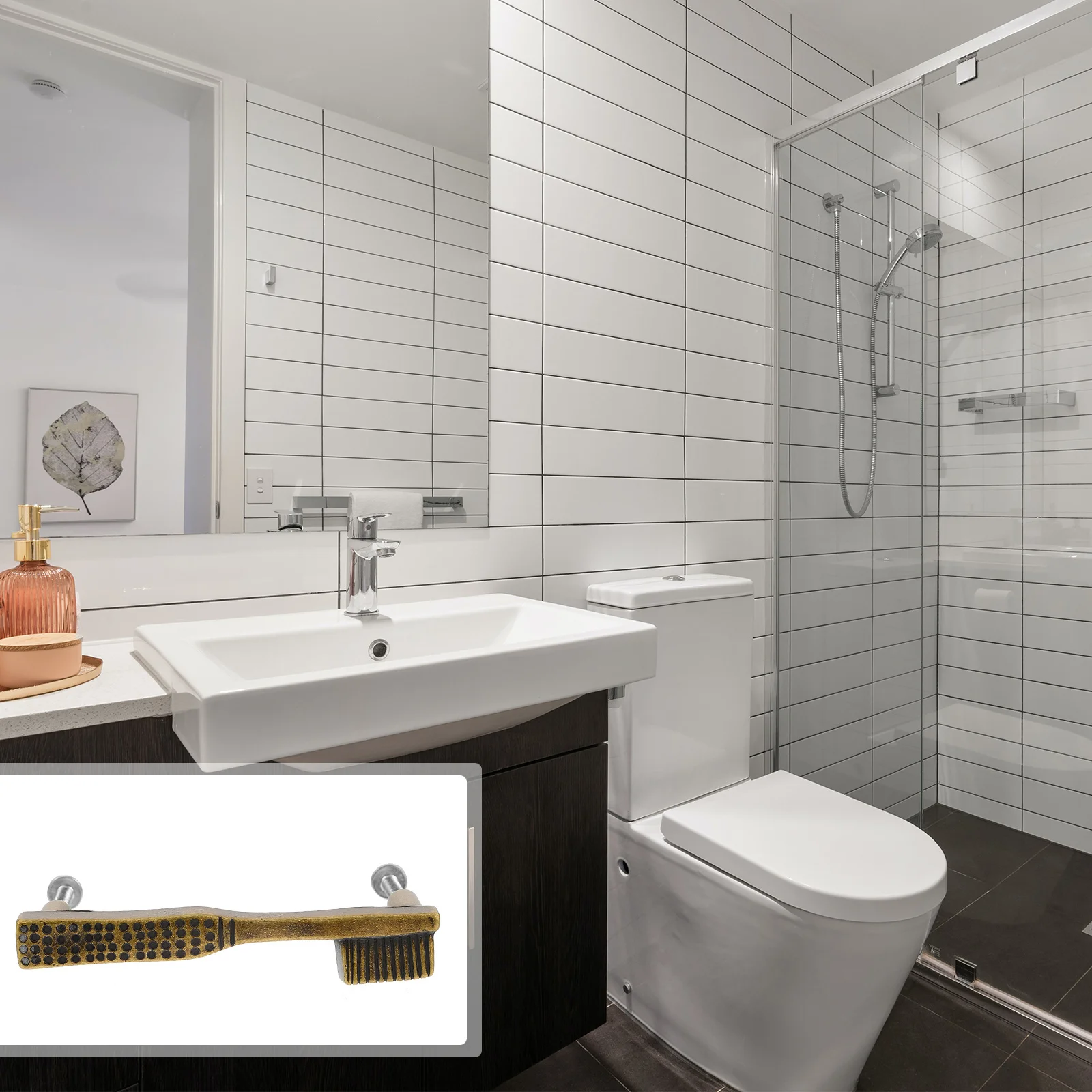 

Zinc Alloy Toothbrush Design Bathroom Door Handle Cabinet Pull Dresser Drawer Handle Bathroom Pulls Drawer Pulls