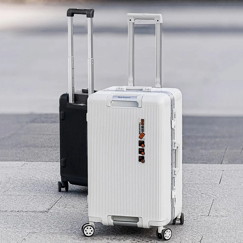 حقيبة سفر سميكة إطار من الألومنيوم كلمة المرور حقيبة أمتعة للجنسين 20-26 بوصة حقيبة حمل مع عجلات صامتة