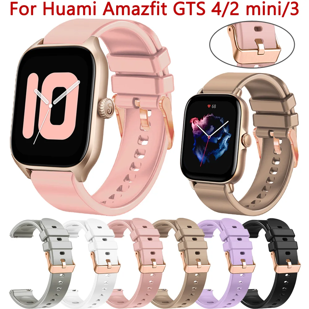 20mm Silicone Wrist Band Strap For Huami Amazfit GTS 2 4 Mini 3 2e Bracelet For Xiaomi Amazfit Bip U Pro Smart Watch Band Correa