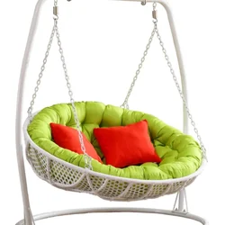 Hanging Basket Rattan Chair Outdoor Lazy Swing Metal Frame Hammock Indoor Balcony Cradle Chair Hanging Chair