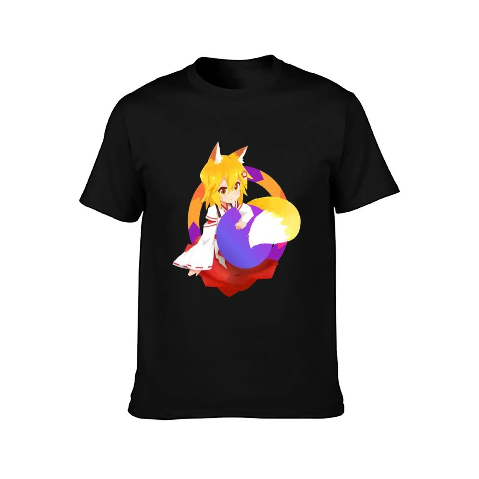Senko San Firefox The Helpful Fox T-Shirt Fashion Casual Short Sleeve T-Shirt