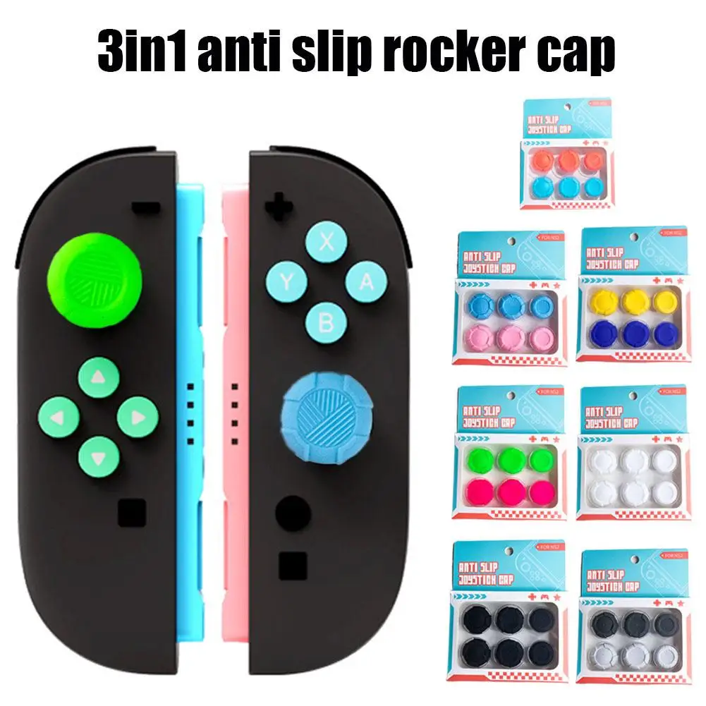 

6 Pieces Joystick Caps For Switch2 Silicone Anti-slip Caps Button Grips Caps Multicolor Game Console Controller Accessories T7n6