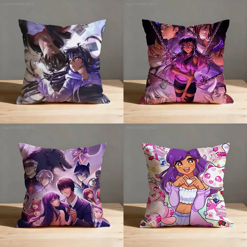 

A-Aphmau Throw Pillow Case For 45x45cm 40x40cm 55x55cm 50x50cm 30x30cm Square Car Pillowcase Shell