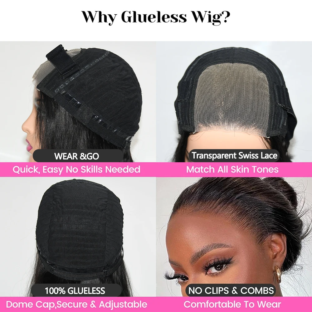 شعر مستعار بدون صمغ شعر طبيعي مفرود الباروكات 4X4 HD الدانتيل الشفاف الجبهة بوب غلويليس الباروكات شعر الإنسان قبل قطعها 2-5 أيام التسليم