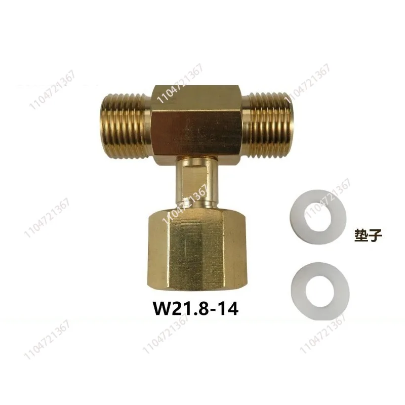 High Quality W21.8  Tank Bottle Three Way Connector High Pressure Refill Adapter for Aquarium Tank