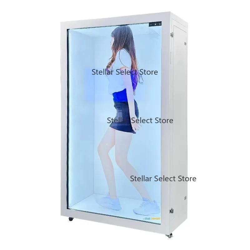 55 Inch 4K 3D Hologram Box Touch Screen LCD Advertising Display Cabinet Showcase