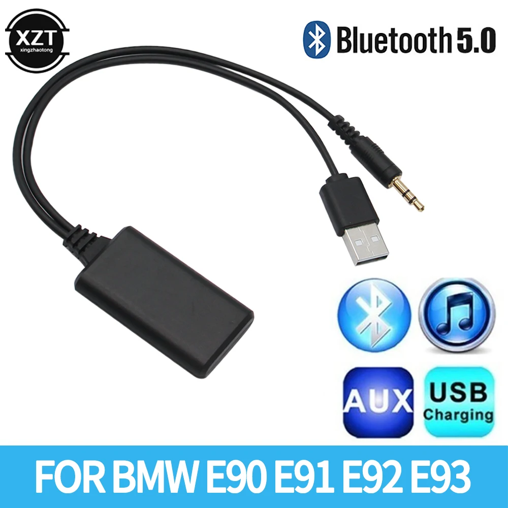 Car 3.5MM Male AUX Bluetooth Audio Cable HIFI Audio Quality Wireless Bluetooth Audio Receiver Adapter for BMW E90 E91 E92 E93