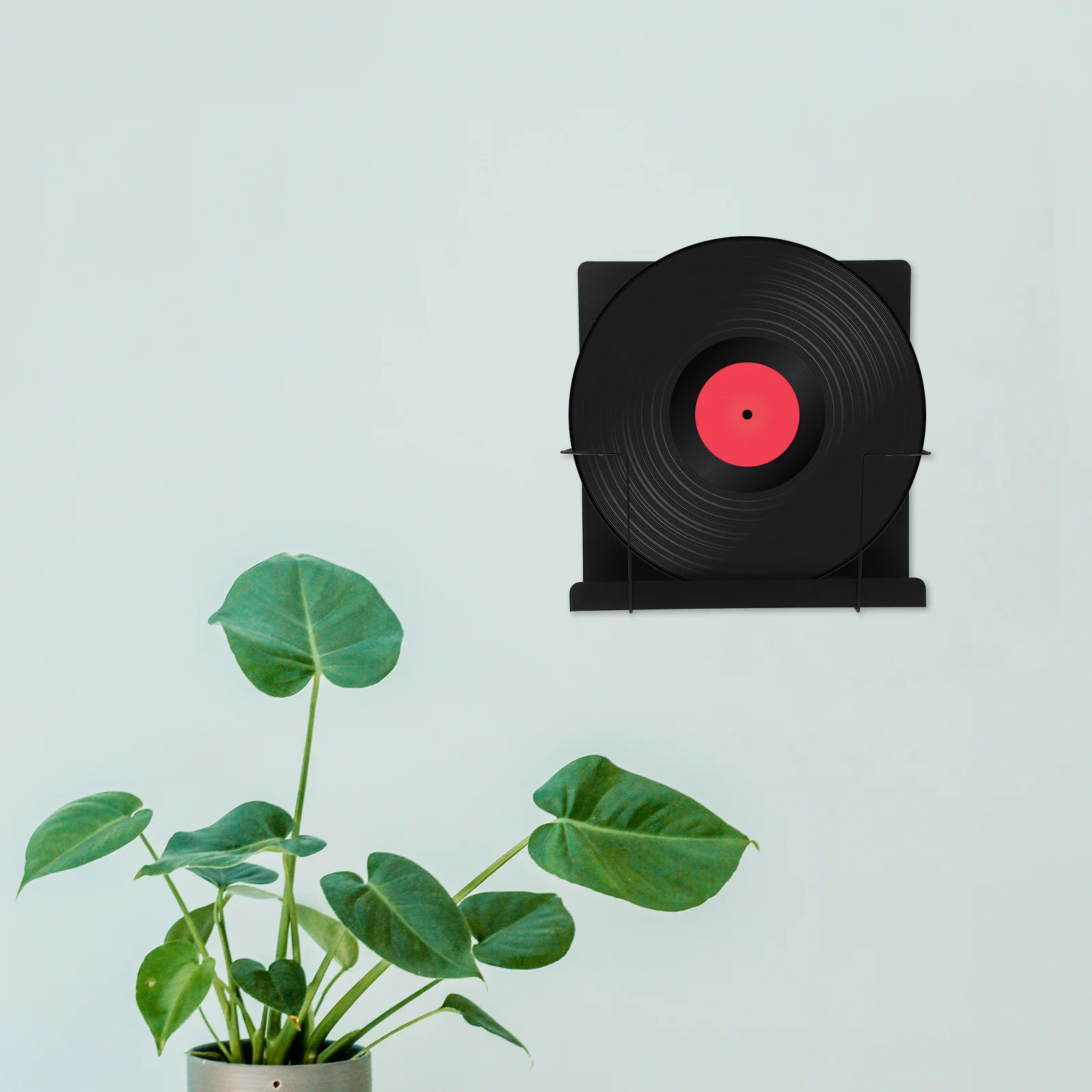 Rak Penyimpanan Logam Dinding untuk Piringan Hitam, Rak Pajangan untuk CD, DVD, dan Organizer Game, Dekorasi Kamar Tidur