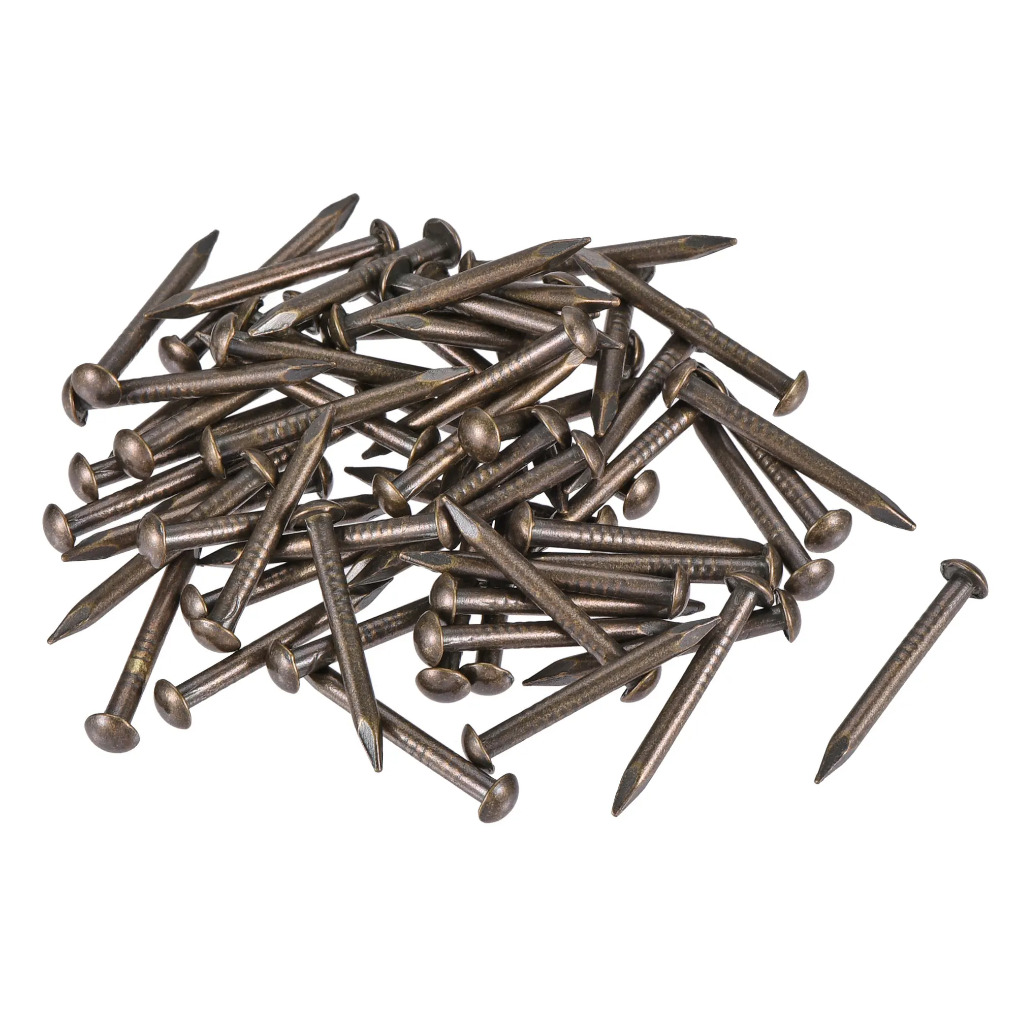 

Uxcell 60pcs Small Tiny Hardware Brass Nails 2mmx20mm(DxL) for DIY Wooden Boxes Accessories Bronze Tone