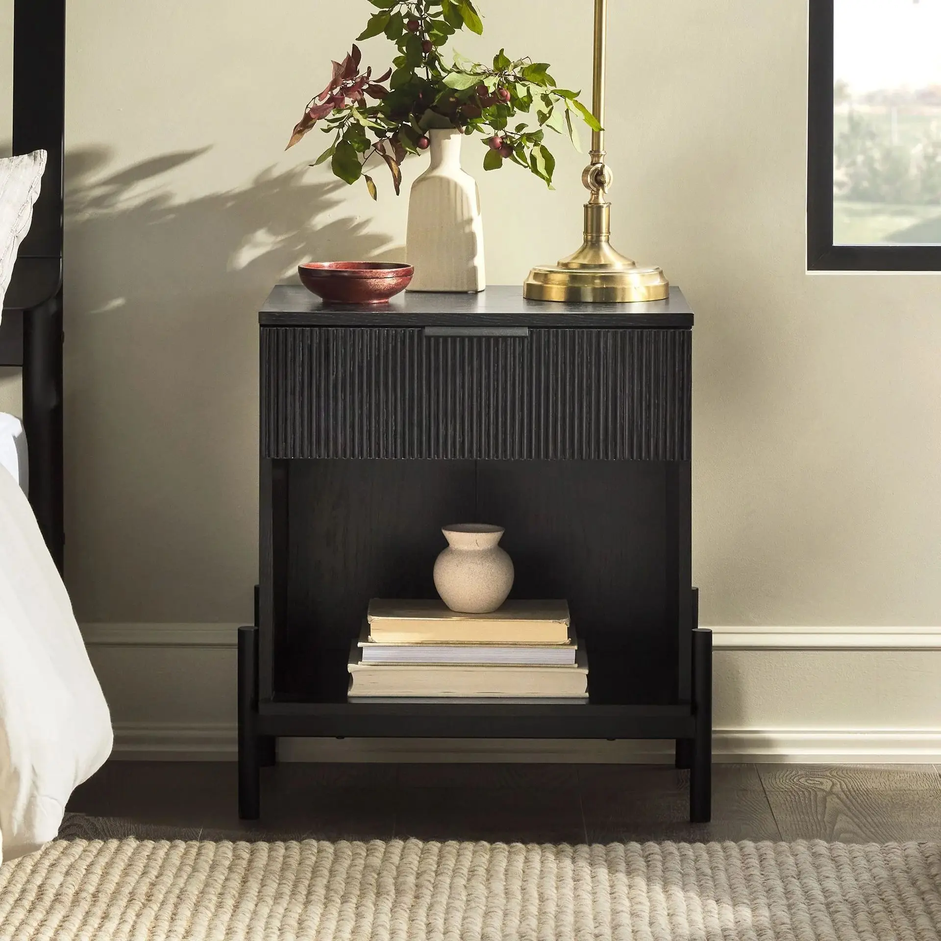 Bedside table, storage cabinet, bedroom storage cabinet, simple household small rack
