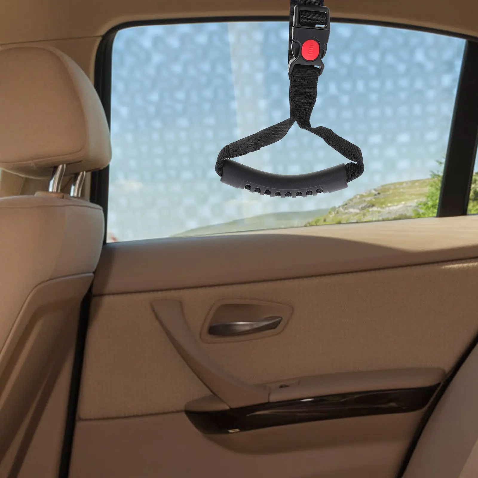 Portable Car Door Assist Handle for Elderly Seniors Standing Support Grip Universal Strap Automotive Grab Handle for