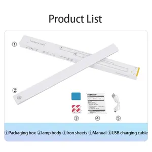 Ánh sáng tủ LED USB loại C, cảm biến chuyển động, đèn bếp, đèn chiếu sáng, 20cm, 30cm, 40cm, 50cm, 60cm 12 Bán hàng chính Candieiro Kitchen - №4