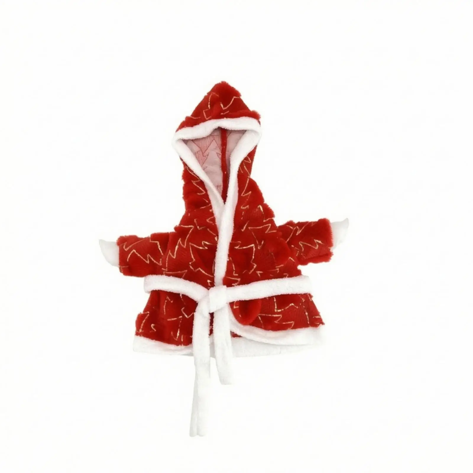 Festival Statue Goose Outfit Red Hooded Clothes for Porch Goose 23 Inch Lawn Decor Winter