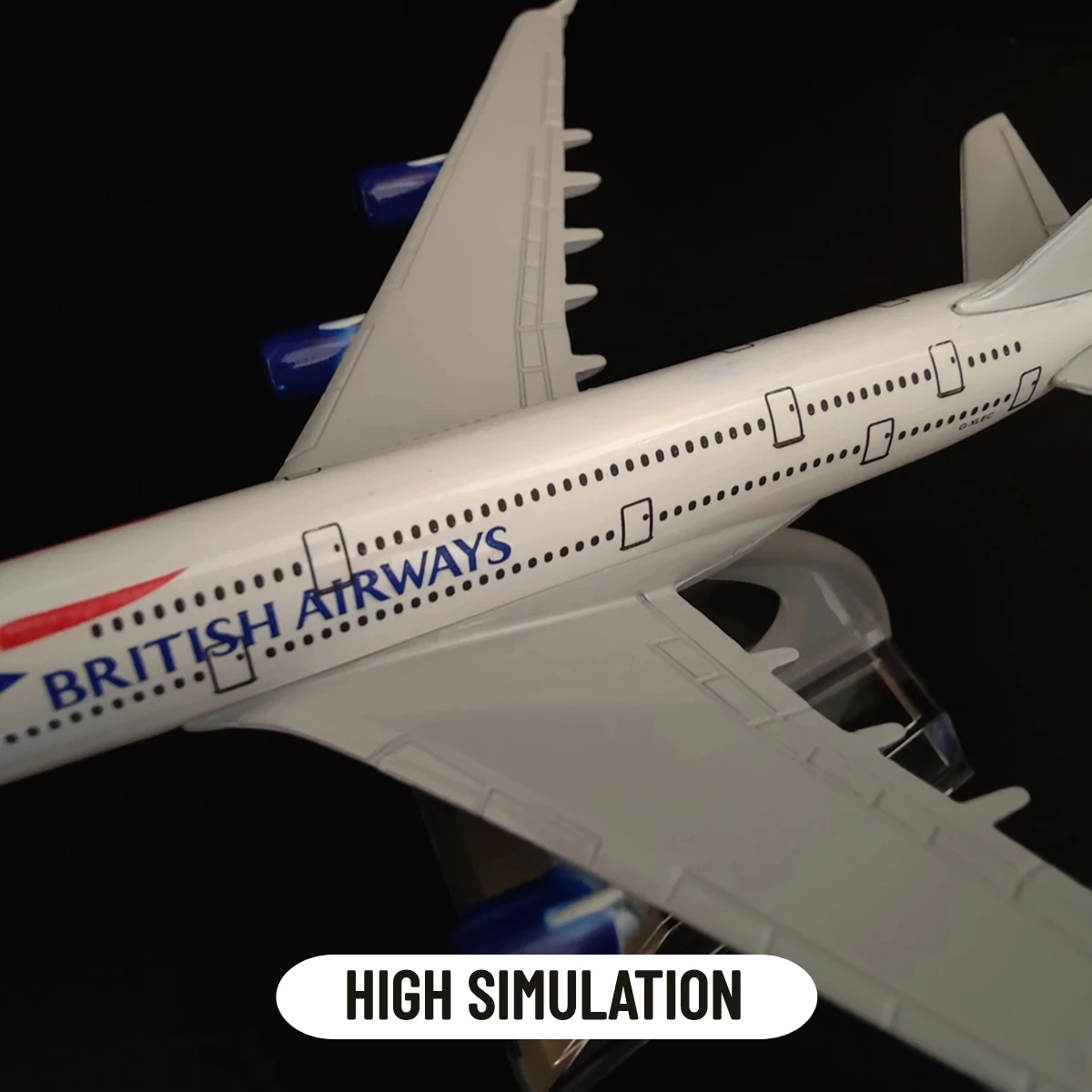 1:400 Metal Aircraft Model Replica, British Airways A380 Airplane Scale Miniature Art Decoration Diecast Aviation Toy Gift