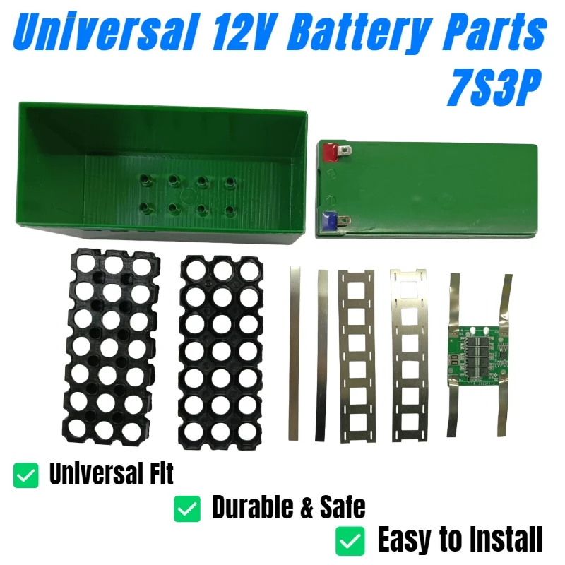 

12V 10.5Ah Battery Case Fit 18650 Cells Empty Box 3*7 Holder 7S3P 40A Nickel Strip Storage Box For DIY Battery Pack