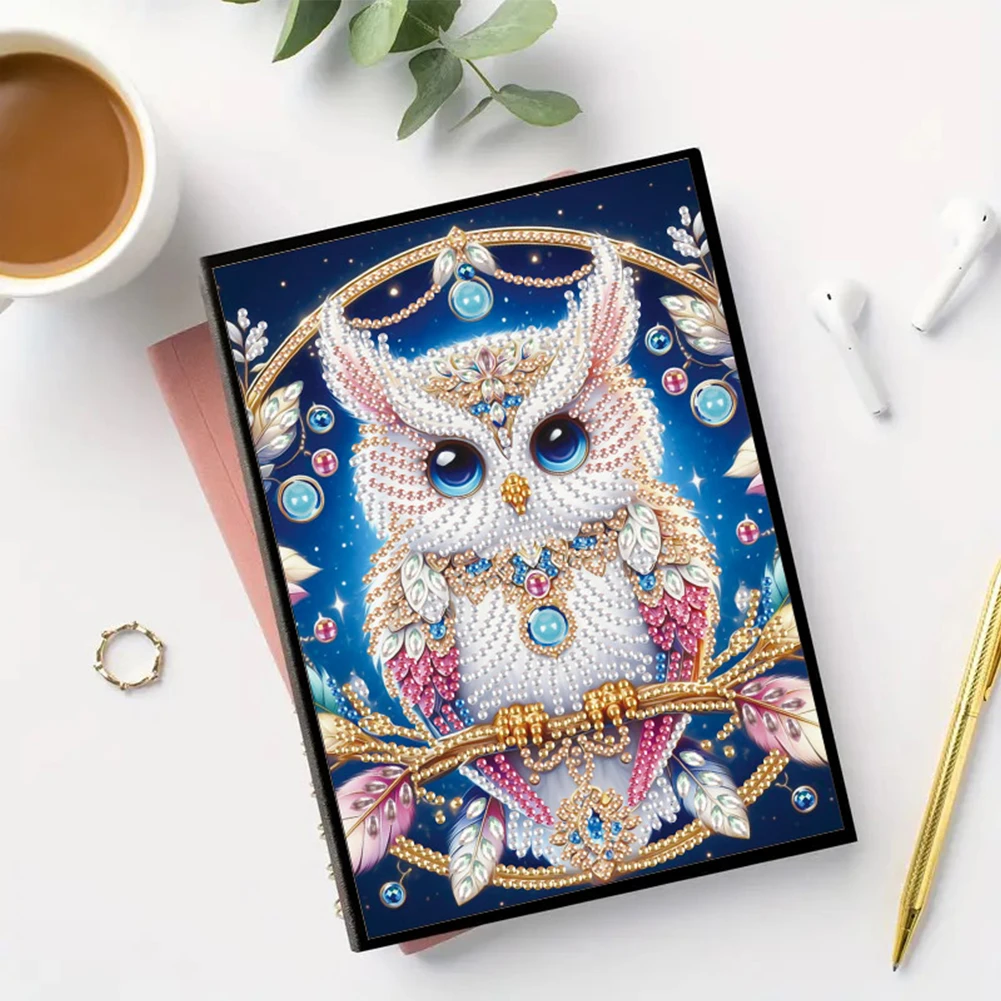 50 Pages A5 Special Shaped Colorful Pattern 5D Diamond Painting Notebook Mosaic Diamond Sketching Book Birthdays Gifts for Teens