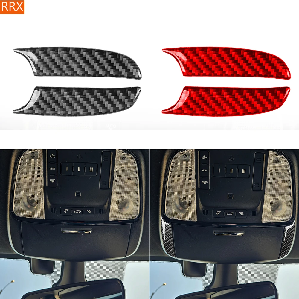 Side Reading Light Panel For Dodge Durango 2014 2015 2016 2017 2018 2019 2020 Real Carbon Fiber Stickers Car Trim Accessories