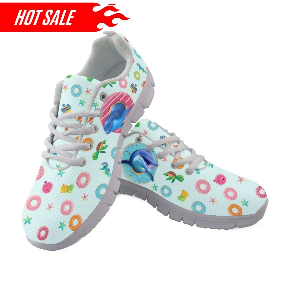 2023 New Casual Sneakers for Women Glum and Dolphin Athletic Shoes Outdoor Non-slip Wear-resistant Walking Footwear