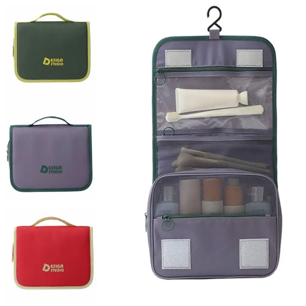 

Waterproof Travel Toiletry Bag Large Capacity Polyester Girl Makeup Bag Portable with Handle Toiletry Organizer Washbag