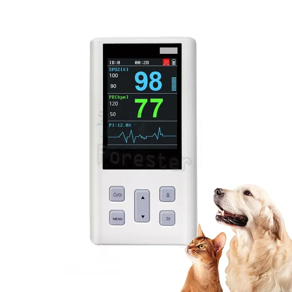 Portable Pulse Oximeter Monitor for Heart Rate and Oxygen Saturation with Veterinary and Medical SPO2 with Memory