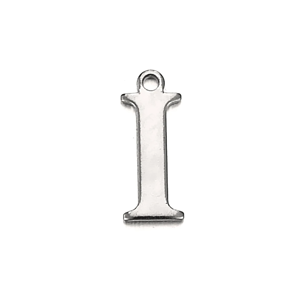 20 stks Rvs Letter Charm Initial Charms Enkele Alfabet Kralen Hangers voor Ketting Sieraden Maken DIY Groothandel