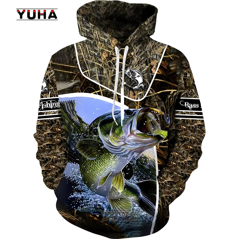 Novità per le tute da uomo 3D Fishing Graphic felpe con cappuccio abbigliamento da uomo felpe da donna Essentials Streetwear Pullover maglione