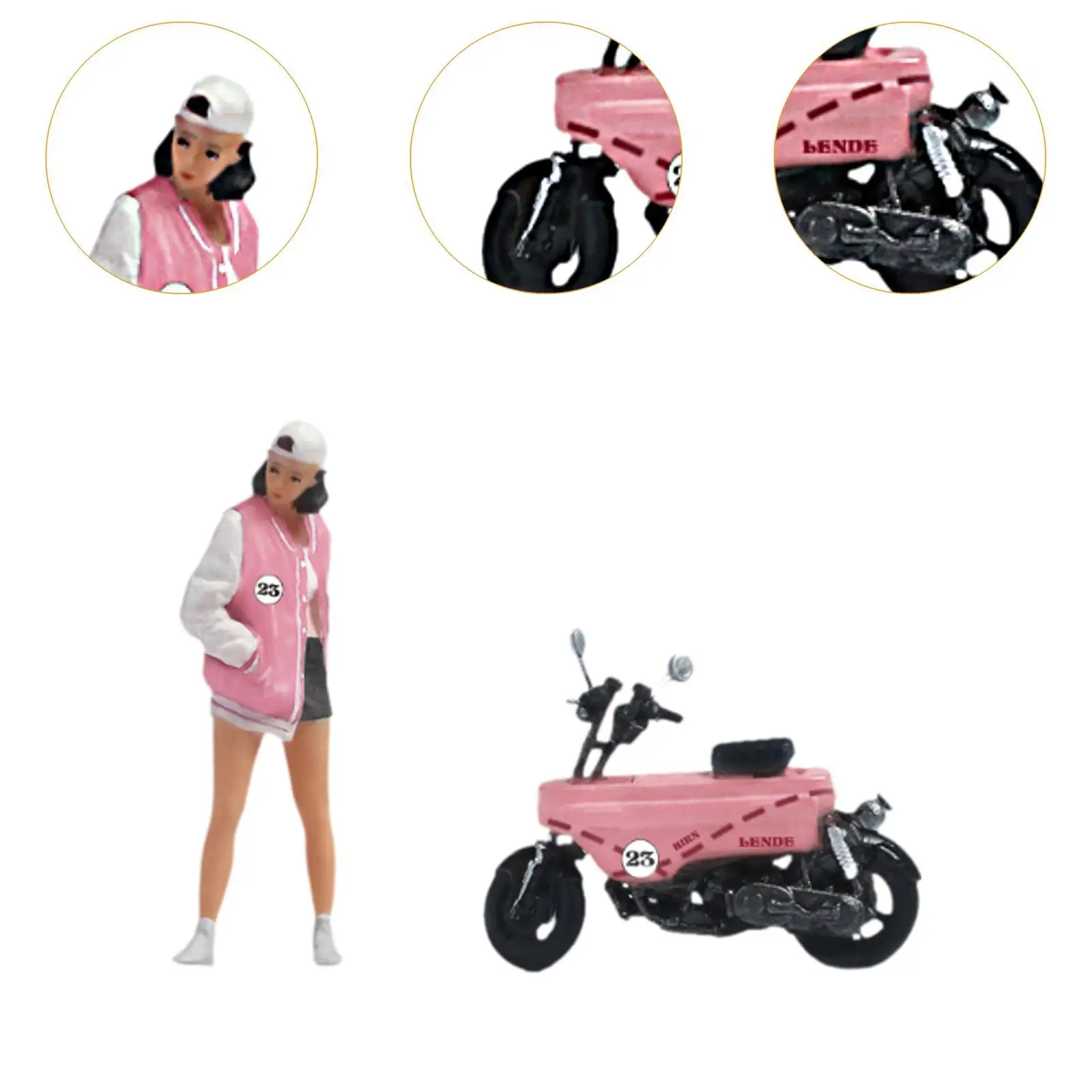 Figura pequeña de personas a escala 1/64 para casa de muñecas de escena en miniatura Diorama